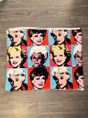 The Golden Girls Raschel Fleece Throw Blanket 48x60 Retro 80s TV Colorful Art